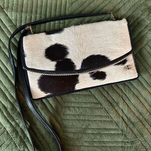 Bovine Leather & Cow Hair Small Crossbody/Shoulder Bag